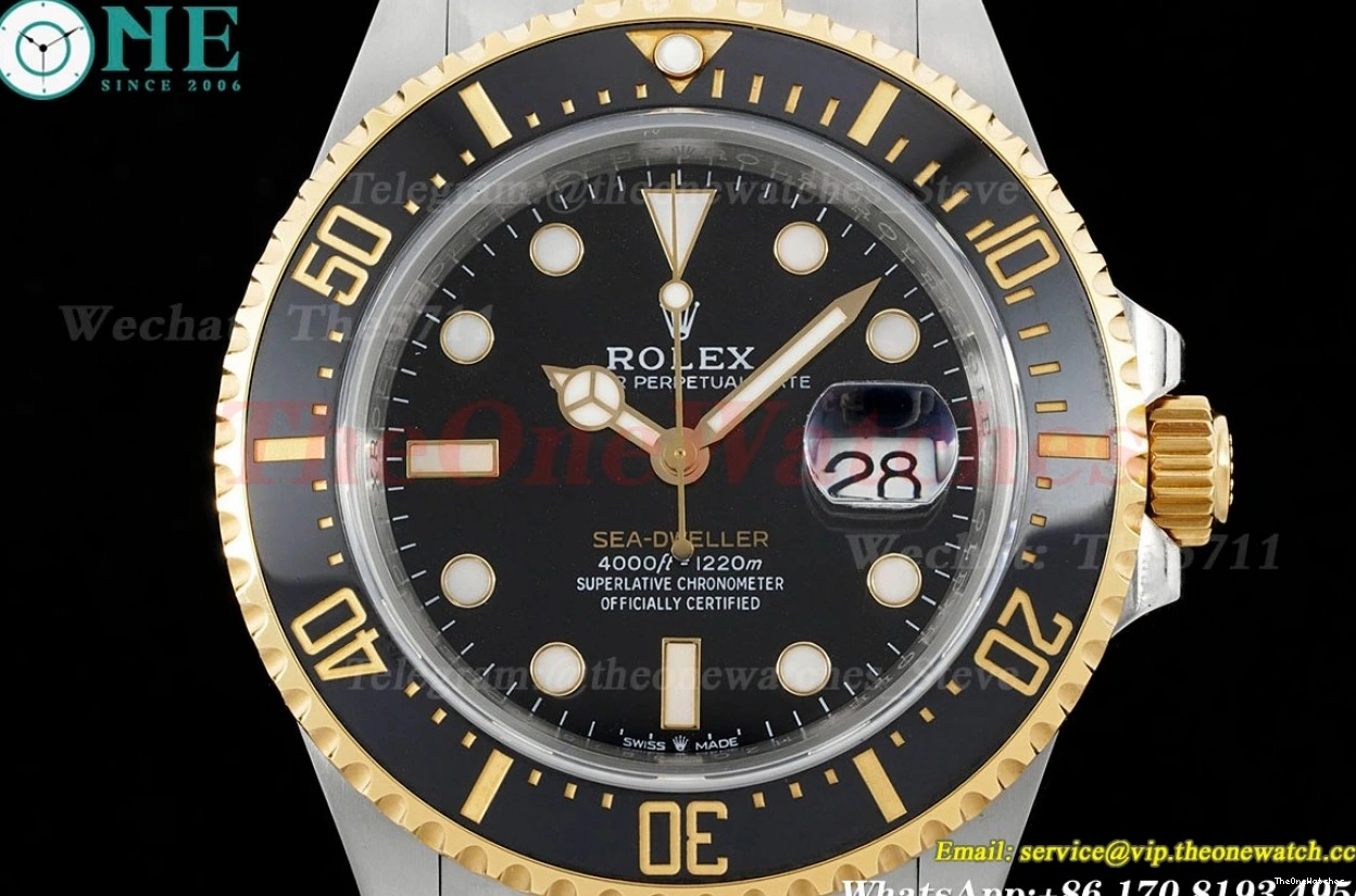 KF 126603LN 43mm Black SeaDweller YG Wrapped SS VR3235 Dot 0201
